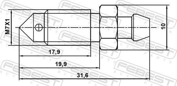 Febest 8870-002 - Vite/Valvola di sfiato, Pinza freno www.autoricambit.com