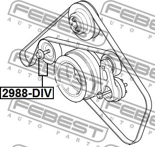 Febest 2988-DIV - Galoppino/Guidacinghia, Cinghia Poly-V www.autoricambit.com