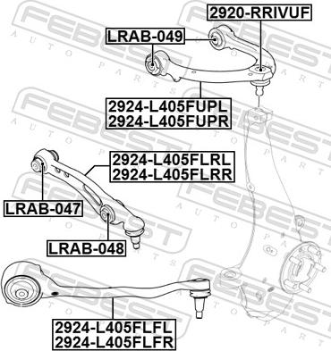 Febest 2924-L405FLRR - Sospensione a ruote indipendenti www.autoricambit.com