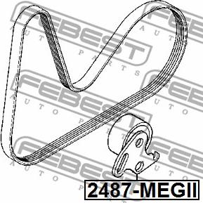 Febest 2487-MEGII - Galoppino/Guidacinghia, Cinghia Poly-V www.autoricambit.com