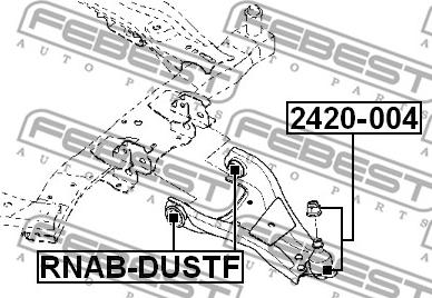 Febest 2420-004 - Giunto di supporto / guida www.autoricambit.com