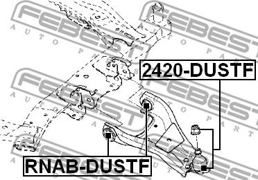 Febest 2420-DUSTF - Giunto di supporto / guida www.autoricambit.com