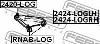 Febest 2420-LOG - Giunto di supporto / guida www.autoricambit.com