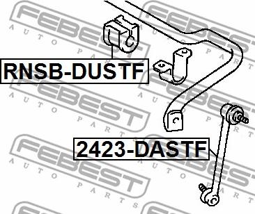 Febest 2423-DASTF - Asta/Puntone, Stabilizzatore www.autoricambit.com