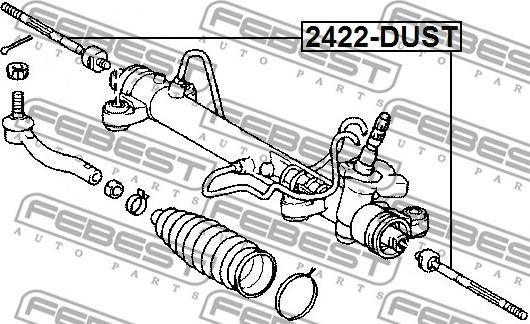 Febest 2422-DUST - Giunto assiale, Asta trasversale www.autoricambit.com