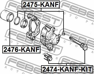 Febest 2476-KANF - Pistone, Pinza freno www.autoricambit.com