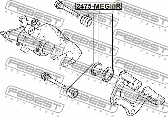 Febest 2475-MEGIIIR - Kit riparazione, Pinza freno www.autoricambit.com