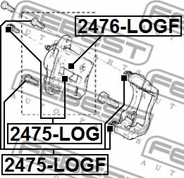 Febest 2476-LOGF - Pistone, Pinza freno www.autoricambit.com