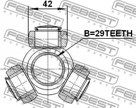 Febest 2516-BOX3 - Tripode, Semiasse www.autoricambit.com