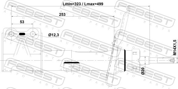 Febest 25110-007FR - Ammortizzatore www.autoricambit.com