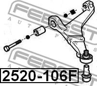 Febest 2520-106F - Giunto di supporto / guida www.autoricambit.com