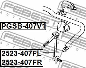 Febest 2523-407FL - Asta/Puntone, Stabilizzatore www.autoricambit.com