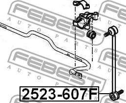 Febest 2523-607F - Asta/Puntone, Stabilizzatore www.autoricambit.com