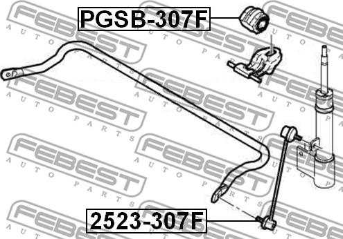 Febest 2523-307F - Asta/Puntone, Stabilizzatore www.autoricambit.com