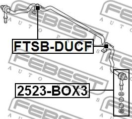 Febest 2523-BOX3 - Asta/Puntone, Stabilizzatore www.autoricambit.com