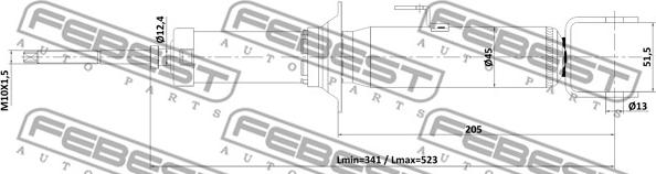 Febest 20110-003R - Ammortizzatore www.autoricambit.com