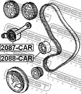 Febest 2087-CAR - Rullo tenditore, Cinghia dentata www.autoricambit.com