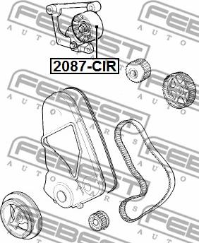 Febest 2087-CIR - Rullo tenditore, Cinghia dentata www.autoricambit.com