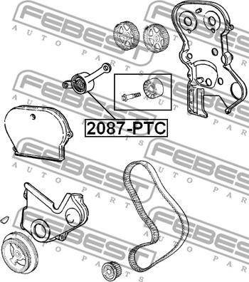 Febest 2087-PTC - Rullo tenditore, Cinghia dentata www.autoricambit.com