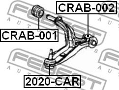 Febest 2020-CAR - Giunto di supporto / guida www.autoricambit.com