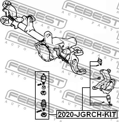 Febest 2020-JGRCH-KIT - Giunto di supporto / guida www.autoricambit.com