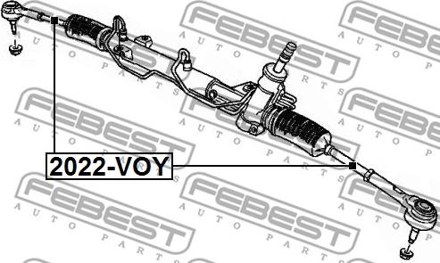 Febest 2022-VOY - Giunto assiale, Asta trasversale www.autoricambit.com