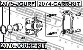 Febest 2075-JOURF - Kit riparazione, Pinza freno www.autoricambit.com