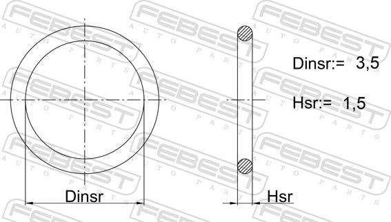 Febest 21400-002 - Guarnizione, Condotto carburante www.autoricambit.com