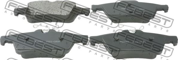 Febest 2101-CBSR - Kit pastiglie freno, Freno a disco www.autoricambit.com