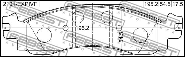 Febest 2101-EXPIVF - Kit pastiglie freno, Freno a disco www.autoricambit.com