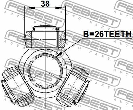 Febest 2116-FY26 - Tripode, Semiasse www.autoricambit.com