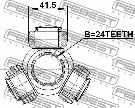 Febest 2116-TC718TDCI - Tripode, Semiasse www.autoricambit.com