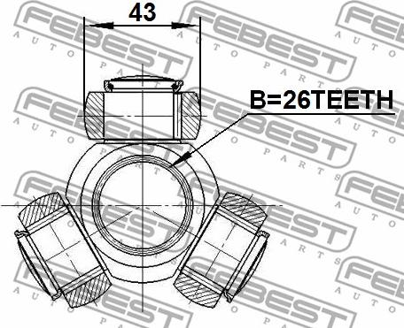 Febest 2116-TC718TD - Tripode, Semiasse www.autoricambit.com