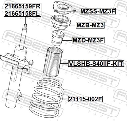 Febest 21115-002F - Molla autotelaio www.autoricambit.com