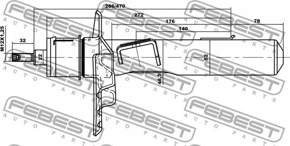 Febest 21110-007F-KIT - Ammortizzatore www.autoricambit.com