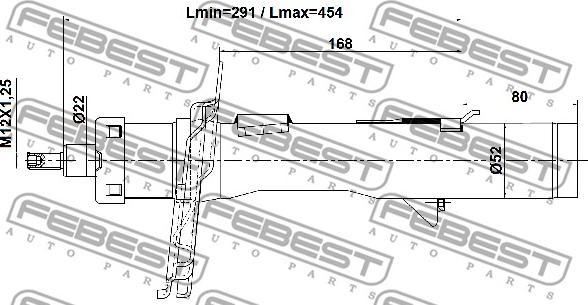 Febest 21110-012FL - Ammortizzatore www.autoricambit.com