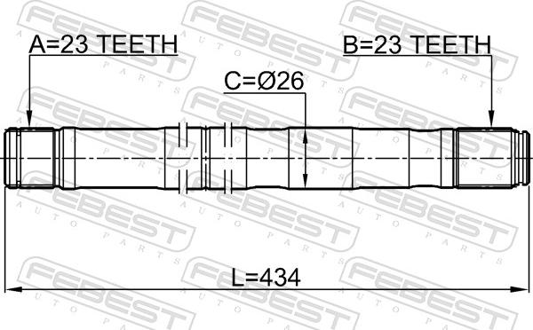 Febest 2112-CMAXLH - Albero motore/Semiasse www.autoricambit.com