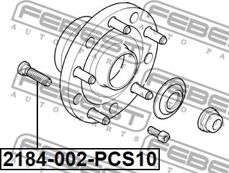 Febest 2184-002-PCS10 - Bullone ruota www.autoricambit.com