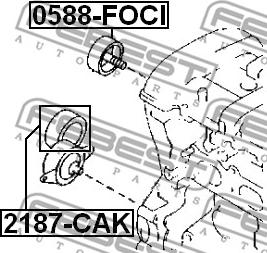 Febest 2187-CAK - Galoppino/Guidacinghia, Cinghia Poly-V www.autoricambit.com