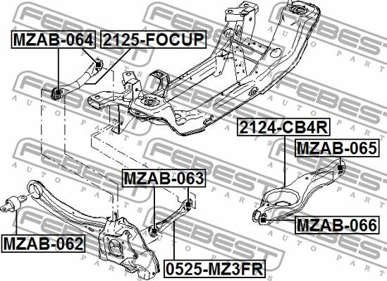 Febest 2125-FOCUP - Sospensione a ruote indipendenti www.autoricambit.com