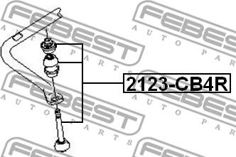 Febest 2123-CB4R - Asta/Puntone, Stabilizzatore www.autoricambit.com