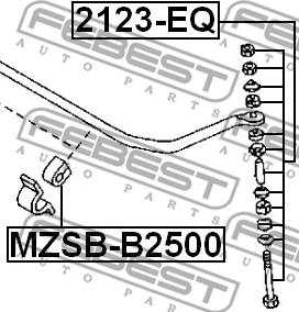 Febest 2123-EQ - Asta/Puntone, Stabilizzatore www.autoricambit.com