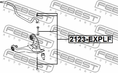 Febest 2123-EXPLF - Asta/Puntone, Stabilizzatore www.autoricambit.com