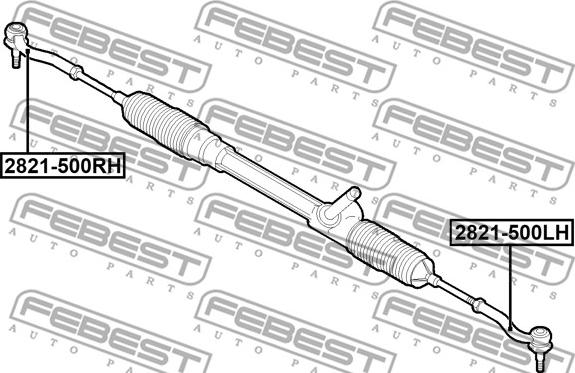 Febest 2821-500RH - Testa barra d'accoppiamento www.autoricambit.com