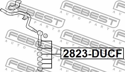 Febest 2823-DUCF - Asta/Puntone, Stabilizzatore www.autoricambit.com