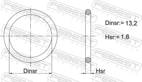 Febest 23400-007 - Guarnizione, Tubo d. refrigerante www.autoricambit.com