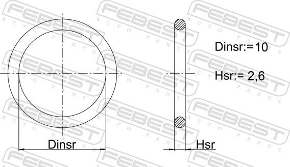 Febest 23400-010 - Anello tenuta, Compressore www.autoricambit.com