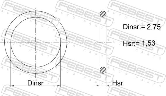 Febest 23400-011 - Guarnizione, Condotto carburante www.autoricambit.com