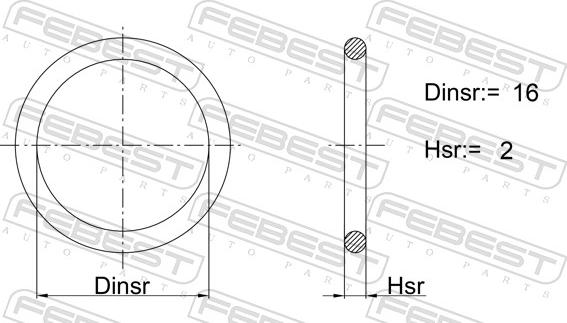 Febest 23400-032 - Guarnizione, Flangia refrigerante www.autoricambit.com