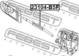 Febest 23104-B5F - Cavo comando, Sblocco porta www.autoricambit.com